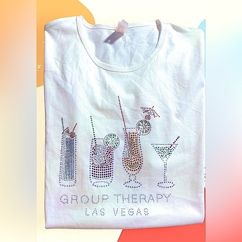 Cute Cocktail in Vegas white T-shirt